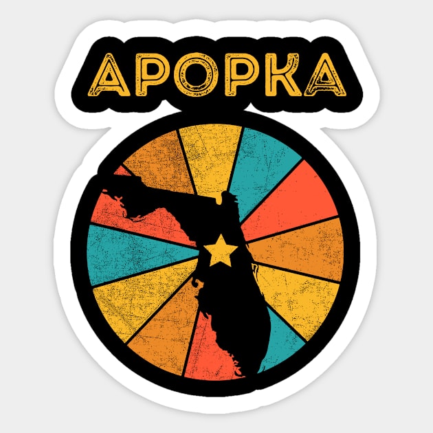 Apopka Florida Vintage Distressed Souvenir Sticker by NickDezArts